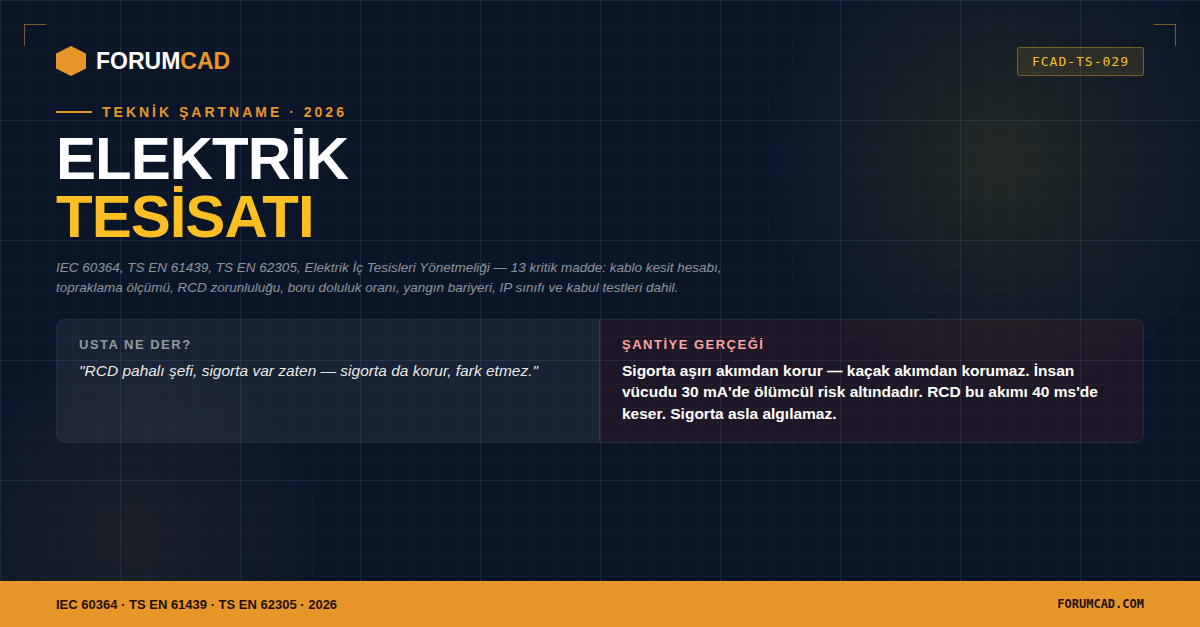 Elektrik Tesisatı Teknik Şartnamesi: Usta Bahaneleri ve Şantiye Gerçekleri